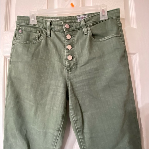 AG Adriano Goldschmied The Isabelle Button Up High Rise Straight Crop Jeans S29R - Picture 5 of 9